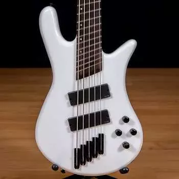 Басс гитара Spector NS Dimension HP 5 Bass Guitar - White Sparkle Gloss SN W231387