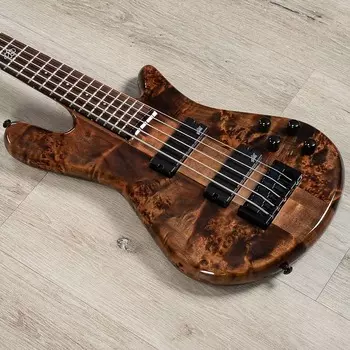 Басс гитара Spector NS Ethos 5 5-String Bass, Poplar Burl Top, Super Faded Black Gloss