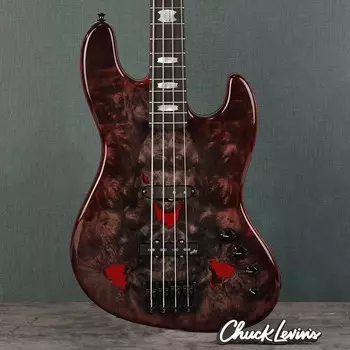 Басс гитара Spector USA Custom Coda4 Deluxe Bass Guitar - Bloodstone - CHUCKSCLUSIVE - #161 - Display Model