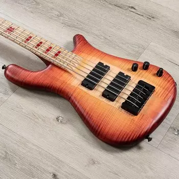 Басс гитара Spector USA NS-5 5-String Bass, Birdseye Maple Fretboard, Flame Maple, Nectarine