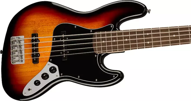 Басс гитара Squier Affinity Series Jazz Bass V, Laurel Fingerboard, Black Pickguard, 3-Color Sunburst