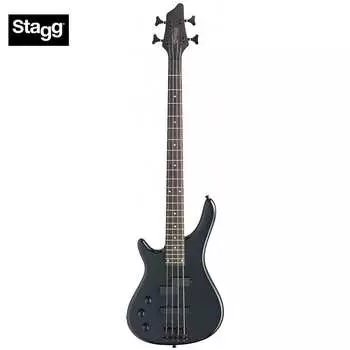Басс гитара Stagg BC300LH-BK "Fusion" Solid Alder Body Hard Maple Neck 4-String Electric Bass Guitar For Lefty