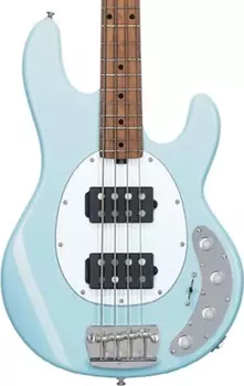 Басс гитара Sterling StingRay Ray34HH Bass Guitar, Daphne Blue w/ Gig Bag