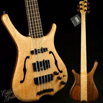 Басс гитара Warwick Custom Shop Masterbuilt Infinity Birdseye Maple 5 String - Natural Oil Finish