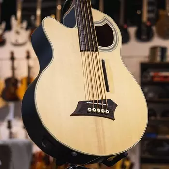 Басс гитара Warwick RockBass Alien Standard 5-String Left Handed Acoustic/Electric Bass - Natural Transparent w/Gig Bag - Floor Model