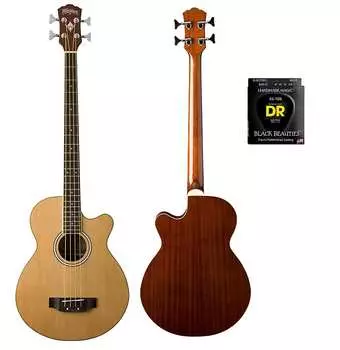 Басс гитара Washburn Grand Concert Cutaway Acoustic-Electric Bass Guitar w/ Gig Bag & Strings