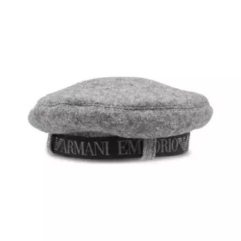 Баскская шапка с добавлением шерсти Emporio Armani, серый