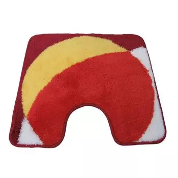 Батекс коврик для туалета с вырезом коврик для туалета коврик для туалета ковер 55х60см завиток оранжевый Batex, мультиколор