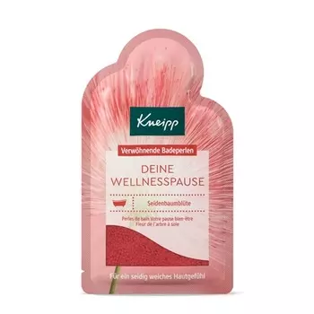 Bath Pearls Your Wellness Break Добавка для ванны с высококачественным экстрактом цветов шелкового дерева и богатым аргановым маслом для шелковистой и мягкой кожи 60 г, Kneipp
