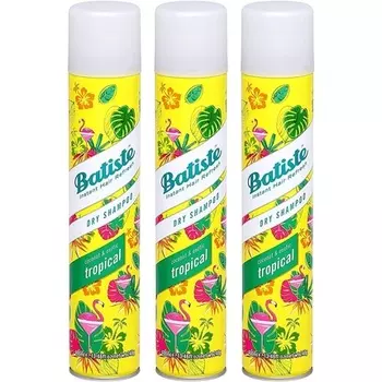 Batiste Сухой шампунь Тропический 400мл Экзотический аромат с ароматом кокоса