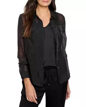 Батистовый жакет Breeze Voile NIC+ZOE, черный