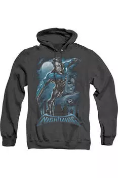 Batman All Grown Up Adult Heather Hoodie / Толстовка с капюшоном Gildan, черный