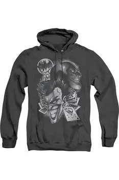 Batman Archenemies Adult Heather Hoodie / Толстовка с капюшоном Gildan, черный