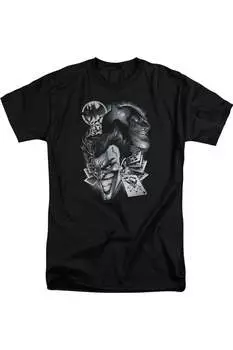 Batman Archenemies короткий рукав взрослая высокая футболка / футболка Gildan, черный