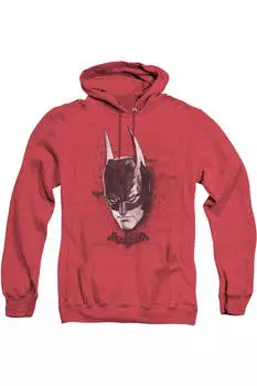 Batman Arkham Knight Ak Head Adult Heather Hoodie / Толстовка с капюшоном Gildan, красный