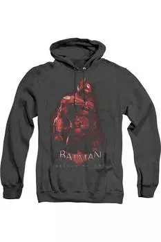 Batman Arkham Knight Knight Adult Heather Hoodie / Толстовка с капюшоном Gildan, черный