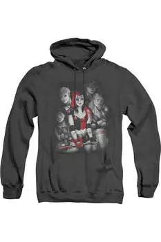 Batman Bad Gals Bw Adult Heather Hoodie / Толстовка с капюшоном Gildan, черный