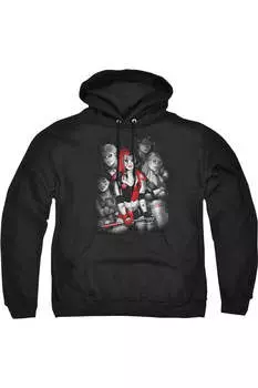 Batman Bad Gals Bw Adult Pull Over Hoodie / Толстовка с капюшоном Gildan, черный