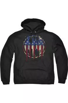 Batman Bleeding Signal Adult Pull Over Hoodie / Толстовка с капюшоном Gildan, черный