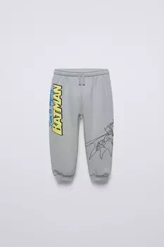 Батман & dc comics брюки-джоггеры ZARA, светло-голубой