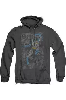 Batman Detective #487 Distress Adult Heather Hoodie / Толстовка с капюшоном Gildan, черный
