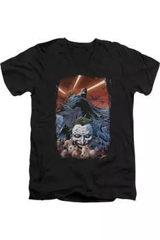 Batman Detective Comics #1 футболка с коротким рукавом и V-образным вырезом для взрослых Gildan, черный