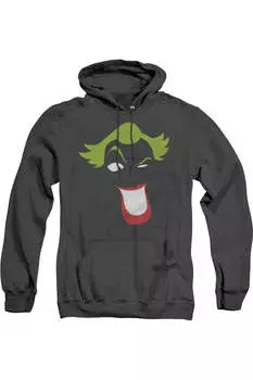 Batman Joker Simplified Adult Heather Hoodie / Толстовка с капюшоном Gildan, черный