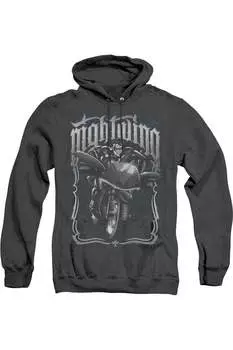 Batman Nightwing Biker Adult Heather Hoodie / Толстовка с капюшоном Gildan, черный