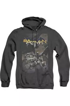 Batman One Adult Heather Hoodie / Толстовка с капюшоном Gildan, черный
