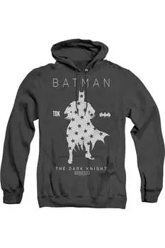 Batman Star Silhouette Adult Heather Hoodie / Толстовка с капюшоном Gildan, черный