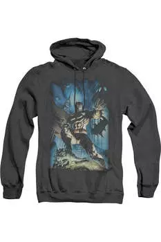 Batman Stormy Dark Knight Adult Heather Hoodie / Толстовка с капюшоном Gildan, черный