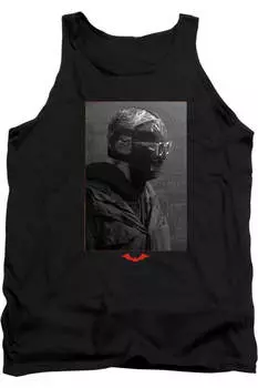 Бэтмен (2022) Загадочник Поношенный Портрет Взрослый Майка Gildan, черный