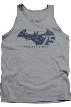 Бэтмен 75 лет Коллаж Взрослая майка Gildan, цвет athletic heather