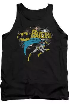 Бэтмен Бэтгерл полутоновый топ для взрослых Gildan, черный