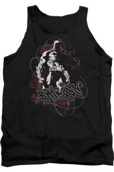 Бэтмен Городской Готэм Взрослый Майка Gildan, черный