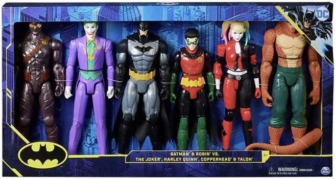 Бэтмен и Робин против злодеев 6 фигурок 30 см Spin Master