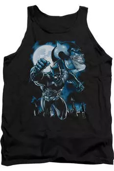 Бэтмен Лунный свет Летучая мышь Взрослый Майка Gildan, черный