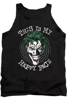 Бэтмен Маниакальная спиральная майка для взрослых Gildan, черный