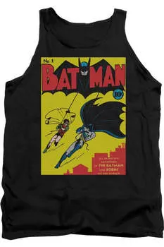 Бэтмен Первый Взрослый Майка Gildan, черный