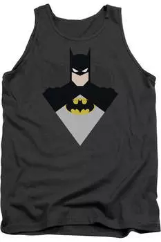 Бэтмен Простая Летучая мышь Взрослый Майка Gildan, цвет charcoal