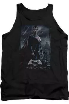 Бэтмен против Супермена Супер Плакат Взрослая Майка Gildan, черный