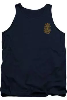 Бэтмен Рыцарь Аркхема Gotham Badge взрослая майка Gildan, темно-синий