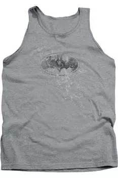 Бэтмен сгорел и забрызган для взрослых майка Gildan, цвет athletic heather