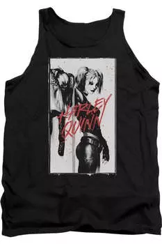 Бэтмен Татуированный Квинн Взрослая майка Gildan, черный