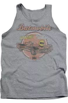 Бэтмен Удивительный Бэтмобиль Взрослый Майка Gildan, цвет athletic heather