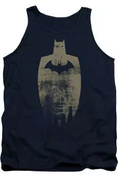 Бэтмен Золотой силуэт взрослый топ-майка Gildan