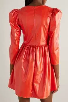 BATSHEVA Мини-платье из винила, апельсин