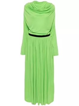 Batsheva платье макси River с драпировкой, зеленый
