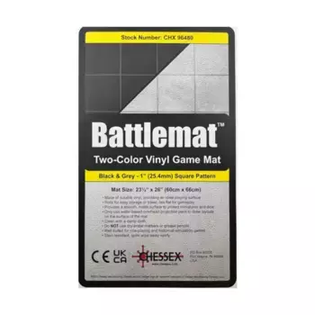 BattleMat — двусторонний — 23 1/2 X 26 виниловых черно-серых квадратов, Mats (Chessex)