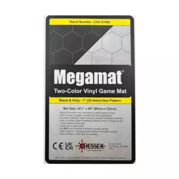 BattleMat — двусторонний — 34 1/2 X 48 виниловых черных и серых шестигранников, Mats (Chessex)